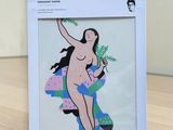 a white box with a picture of a naked woman on it