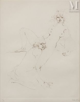 an image of a drawing of a woman sitting on the ground