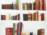 many books that are on the shelves in the room