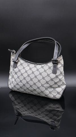 Ralf LAUREN : petit sac porté main tissus monogrammé