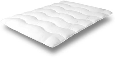 gros plan d'un matelas sur une surface blanche