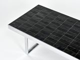 an image of a black marble coffee table on a white background