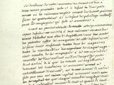 une photo en noir et blanc d'un manuscrit sur lequel figurent des inscriptions