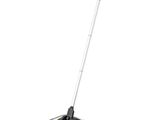 a close up of a mop with a handle on a white surface