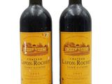 deux bouteilles de vin posées l'une à côté de l'autre sur une surface blanche