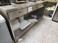 1 plan de travail inox 4 tiroirs 200 x 70 x 95 cm