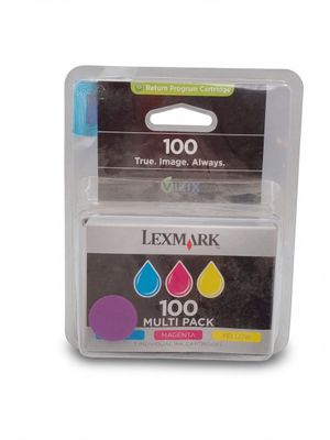 Lot de 3 - LEXMARK - Cartouches d'encre 100 - Technologie Vi…