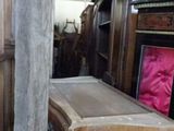 several pieces of furniture are stacked on top of each other in a room