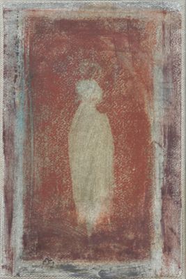 une image d'un tableau représentant une femme en robe blanche