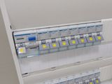 a close up of a panel of electrical equipment