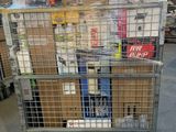 a cart with a lot of items in it