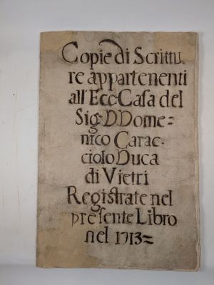 MANUSCRIT ITALIEN du XVIIIe siècle.- FAMILLE CARACCIOLO. Cop…
