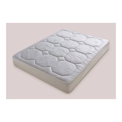 a close up of a mattress on a white surface