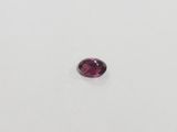 a red garnet stone on a white surface