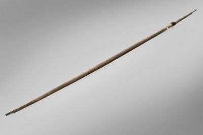 une image représentant un long bâton en bois dont l'extrémité est pointue