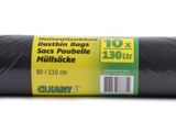 un rouleau de ruban adhésif en plastique noir sur fond blanc