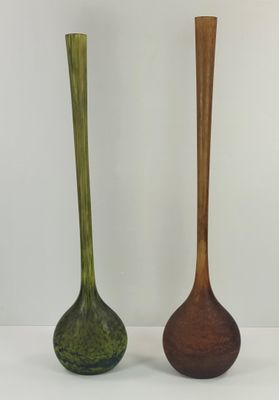 DELATTE Nancy, Deux VASES soliflores dits berluzes, en verre… - Photo 1