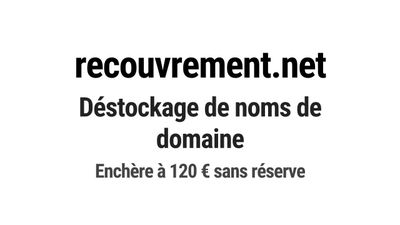 Nom de domaine recouvrement.net.