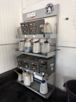 a picture of a commercial coffee machine in a garage