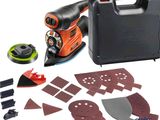 a black and decker orbital sander with tools and accessories
