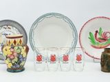 a lot of different types of glassware on the table