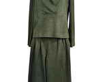 an image of a woman ' s green suit with a jacket and pants