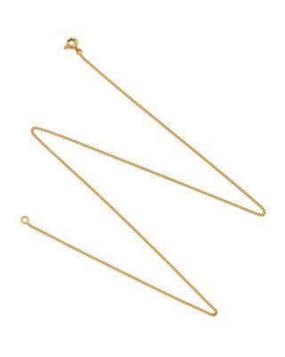 a pair of gold plated chain with a single hook