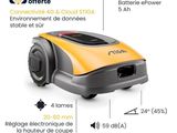 a diagram showing the features of a robotic lawn mower