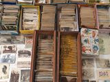 a lot of old books on the table together