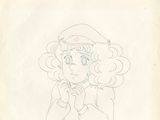 dessin représentant une femme portant un chapeau et une fleur dans les cheveux
