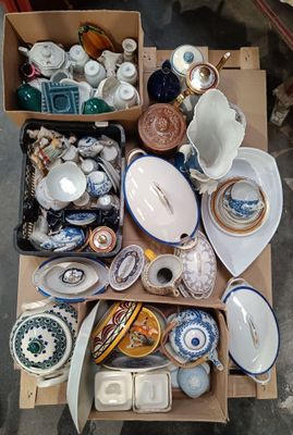 a box full of assorted items sitting on the floor