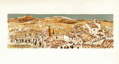 Robert SAVARY (1920-2000) - Paysage provençale et scène de v…