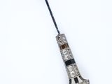 an image of a diamond and black enamel sword broochle