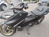 a motorcycle that is parked in a parking lot