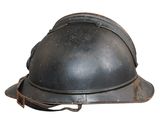 a helmet that has been worn on a white background