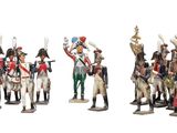 many figurines of men dressed in military uniforms