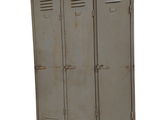 a picture of a metal locker with two doors