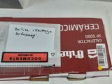 a red box with a white label on it