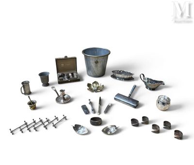 many different types of metal items on the table