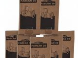 pack of 5 packs of black wine bags with a red label