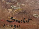 an image of a close up of a painting of a person on a horse