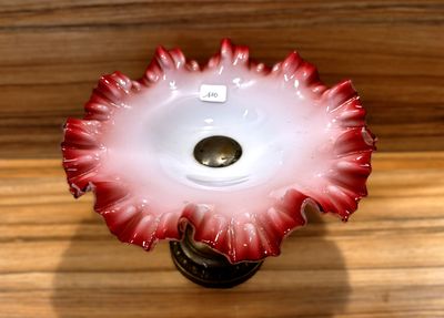 Petite Coupe en Opaline rose H 19cm