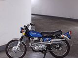 a motorcycle that is parked in a parking garage