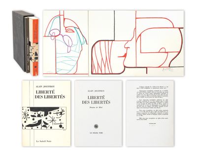 an open book with a drawing of a woman ' s face on it