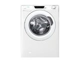 une machine à laver blanche posée sur un comptoir blanc