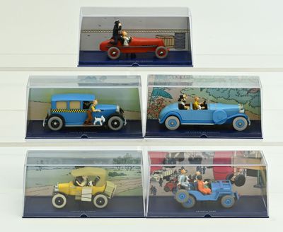Collection Tintin en voitures 5 modèles état neuf :