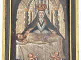 une image représentant un tableau où l'on voit une femme assise sur un lit