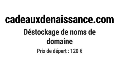 Nom de domaine cadeauxdenaissance.