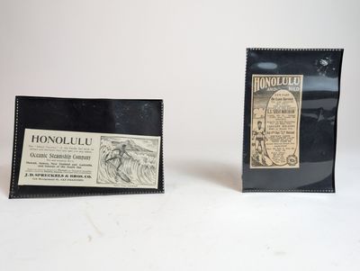 LOT DE TROIS publicités originales Honolulu / Hawaii fin du …