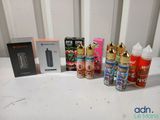 de nombreux types différents de cigarettes électroniques sur la table